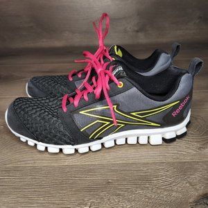 Reebok Womens Active RealFlex Athletic Running Shoes Sneaker Black Size 8.5